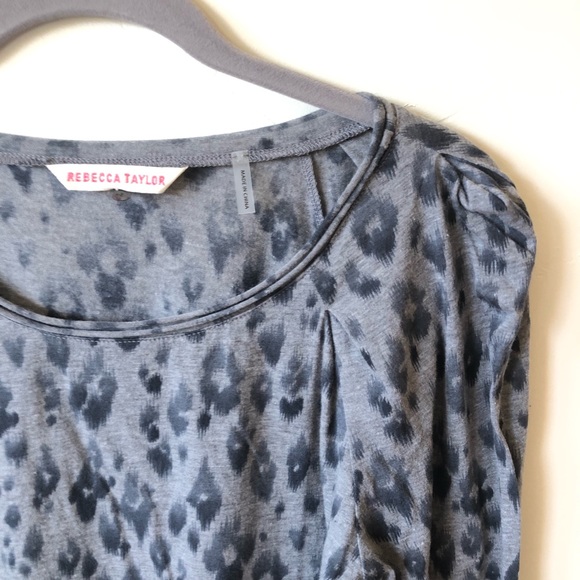 Rebecca Taylor Leopard Print Long Sleeve Tee - Picture 7 of 8